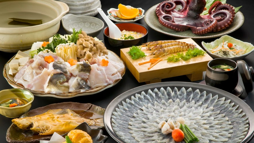 網元旅館 中平の日間賀島の冬の味覚の舟盛り