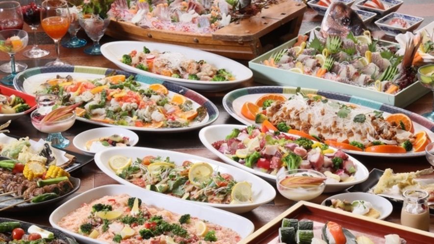 休暇村 大久野島の満足度の高いと評判の瀬戸内こだわりビュッフェの画像