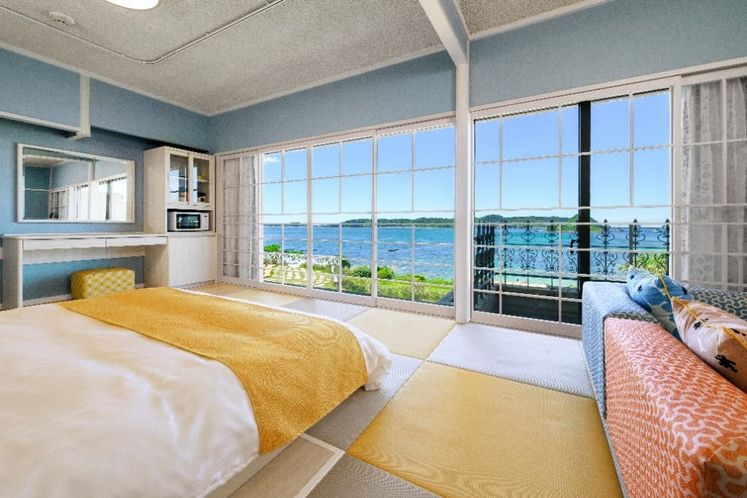 ホテル西長門リゾートの赤ちゃん連れに優しい畳とローベットの部屋