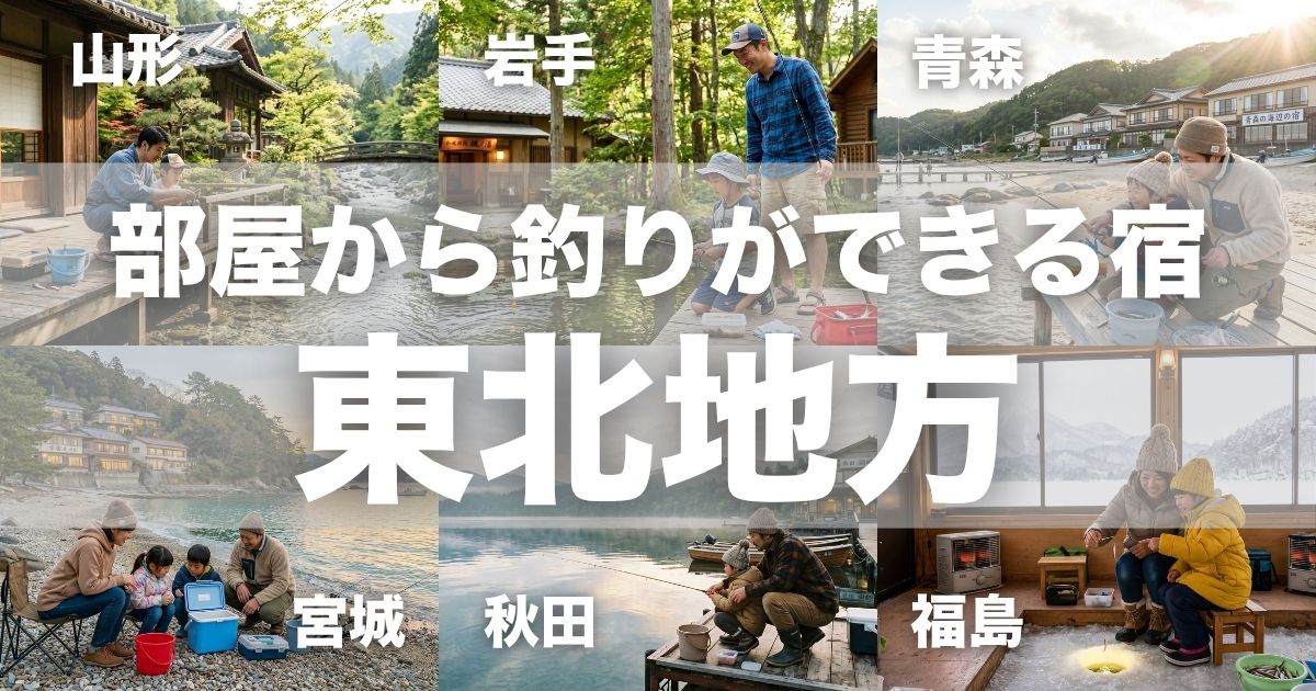 東北で部屋から釣りができる宿はある？本当に部屋から釣れる宿と周辺で楽しめる宿8選