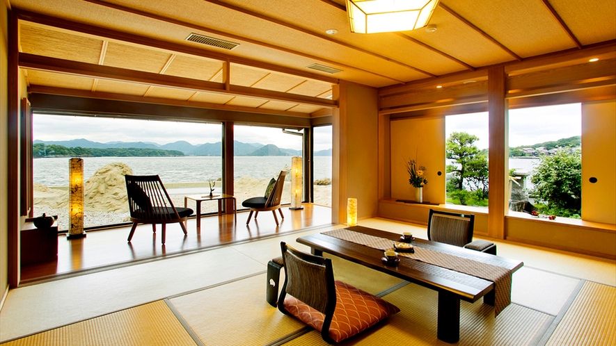 夕景の宿 海のゆりかご萩小町の海を望む特別客室