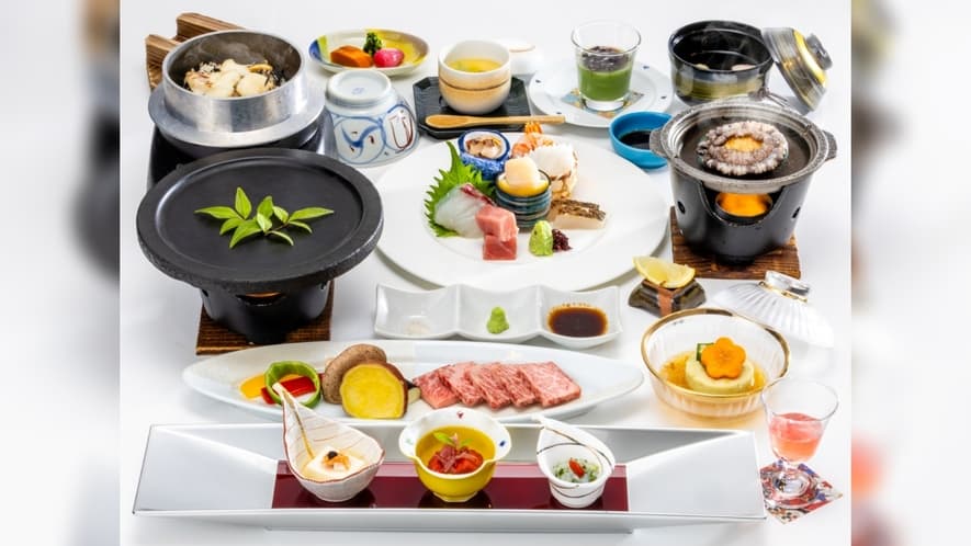 きのえ温泉 ホテル清風館の会席料理