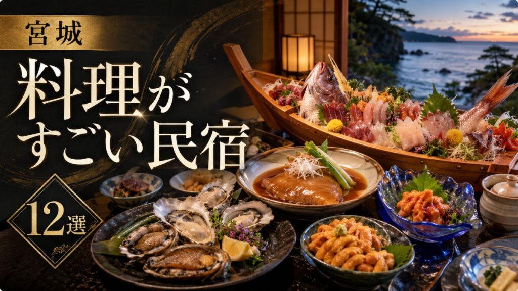 【宮城】料理がすごい民宿12選｜食べきれない海鮮・ふかひれ・牡蠣の宿