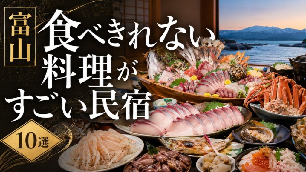 富山で食べきれない料理がすごい民宿10選!氷見の寒ブリ・舟盛りが評判の宿