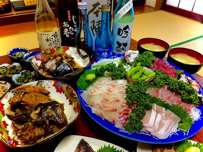 民宿海の幸の九十九島を望む絶景と獲れたての地魚・刺身料理