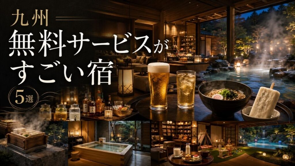 九州の無料サービスがすごい宿5選!無料の範囲と宿泊料金を比較