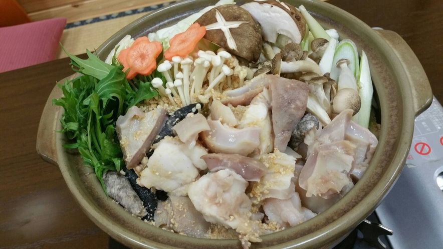 民宿 暁園のあんこうのどぶ汁鍋