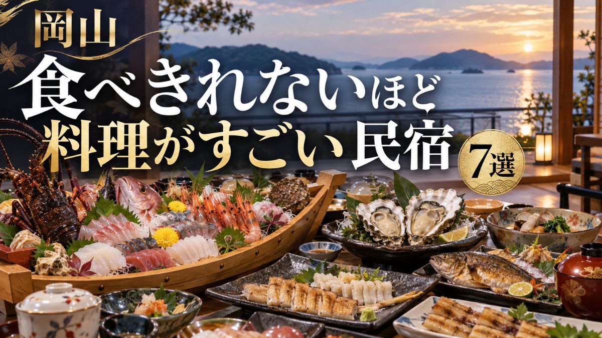 岡山で食べきれないほど料理がすごい民宿・旅館7選!海鮮・舟盛りが豪華な宿を厳選